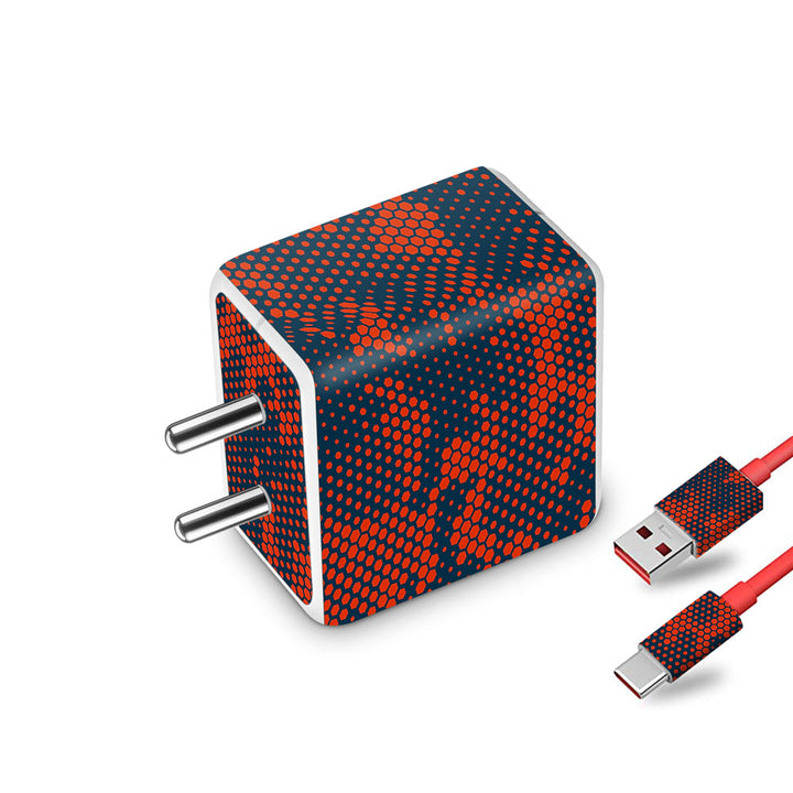 Red And Blue Hive Camo - Oneplus Dash Charger Skin