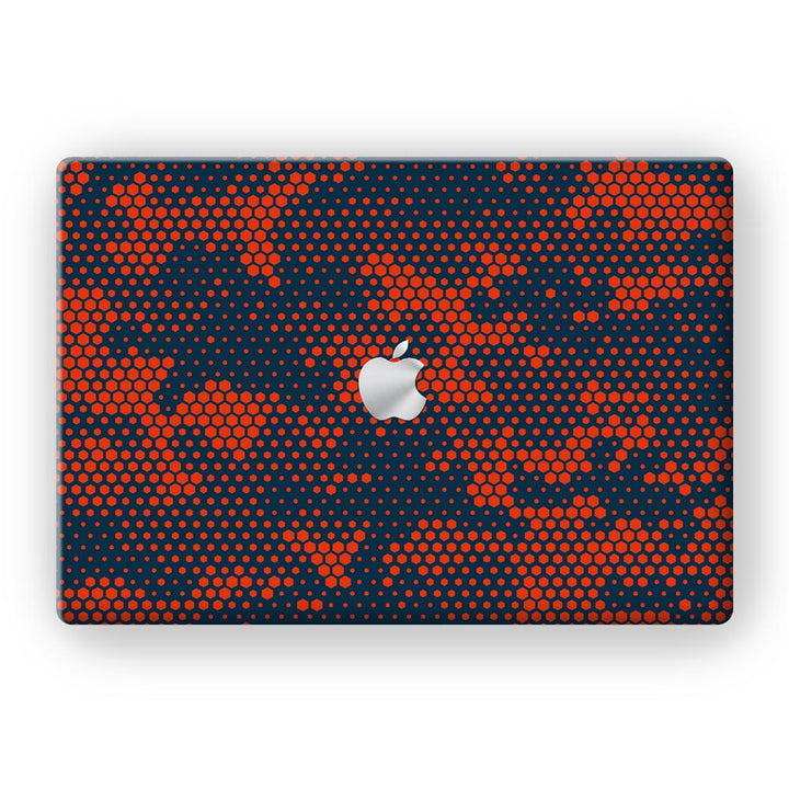 Red And Blue Hive Camo - MacBook Skins