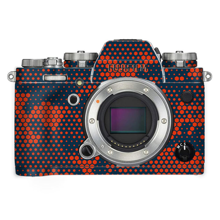 Red And Blue Hive Camo - FujiFilm Camera Skin By Sleeky India