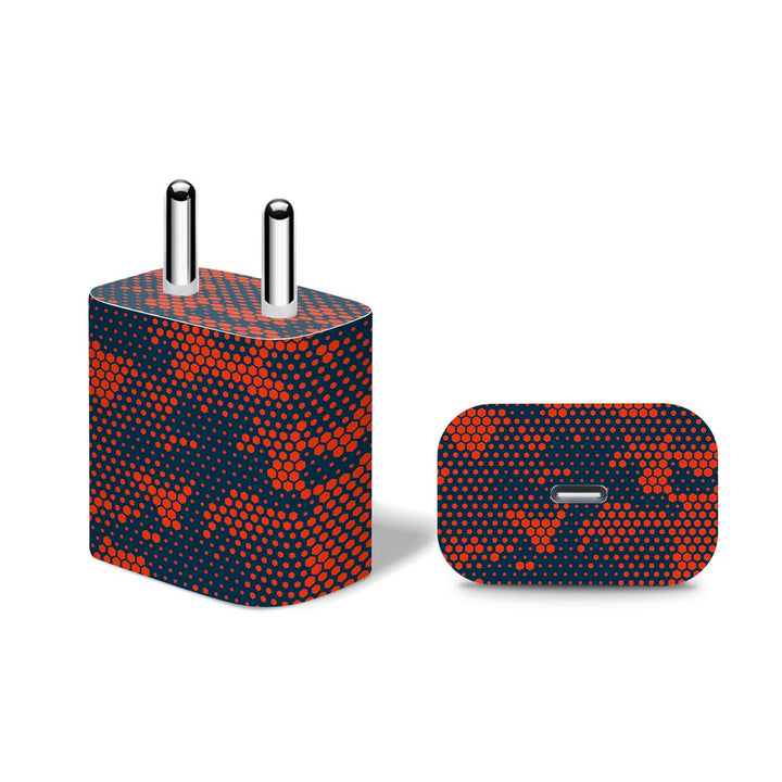 Red And Blue Hive Camo - Apple 20W Charger Skin