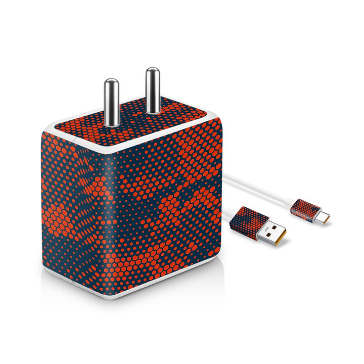 Red And Blue Hive Camo - VOOC Charger Skin