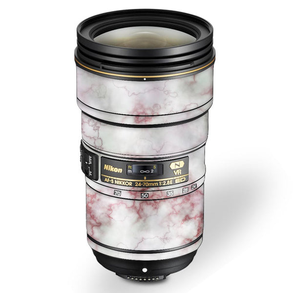 Red And Pink Marble - Nikon Lens Skin