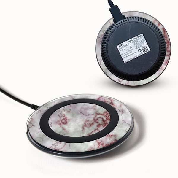 Red And Pink Marble - Samsung Wireless Charger 2015 Skins
