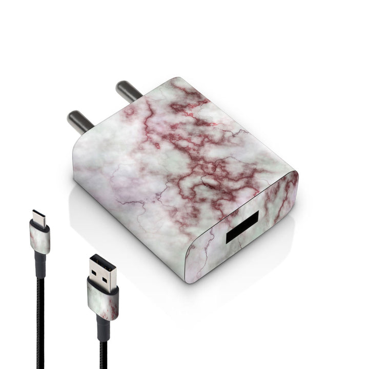 Red And Pink Marble - MI 10W & 18W Charger Skin