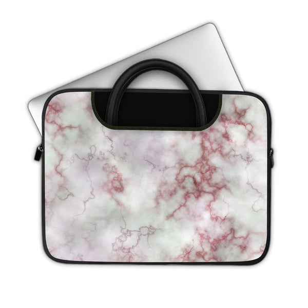 Red And Pink Marble - Pockets Laptop Sleeve
