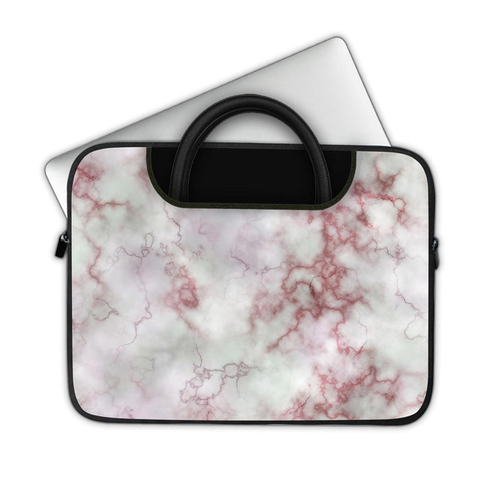 Red And Pink Marble - Pockets Laptop Sleeve