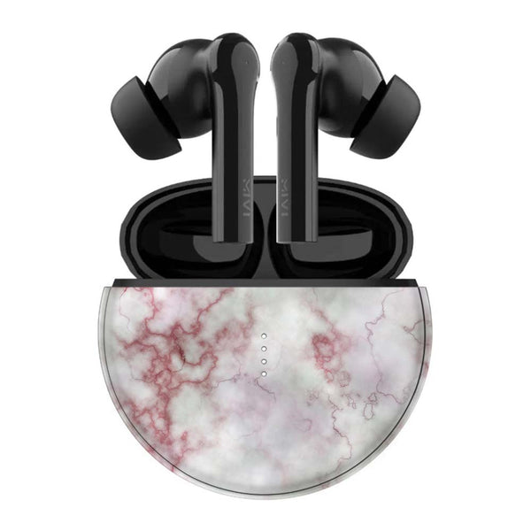 Red And Pink Marble - Mivi DuoPods F60 Skins