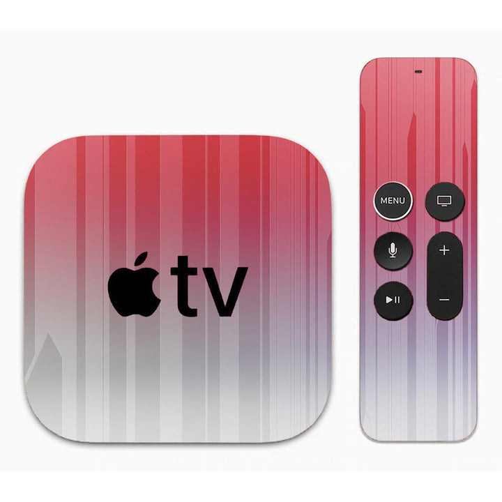 Red And White Cyber Lines - Apple TV Skin