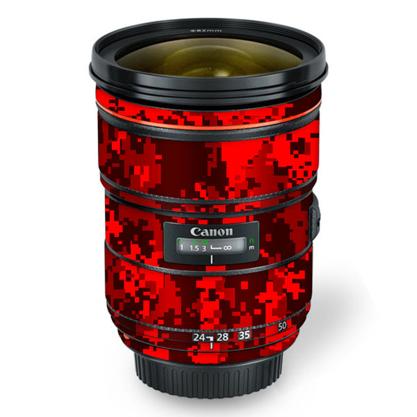 Dark Red Camo - Canon Lens Skin