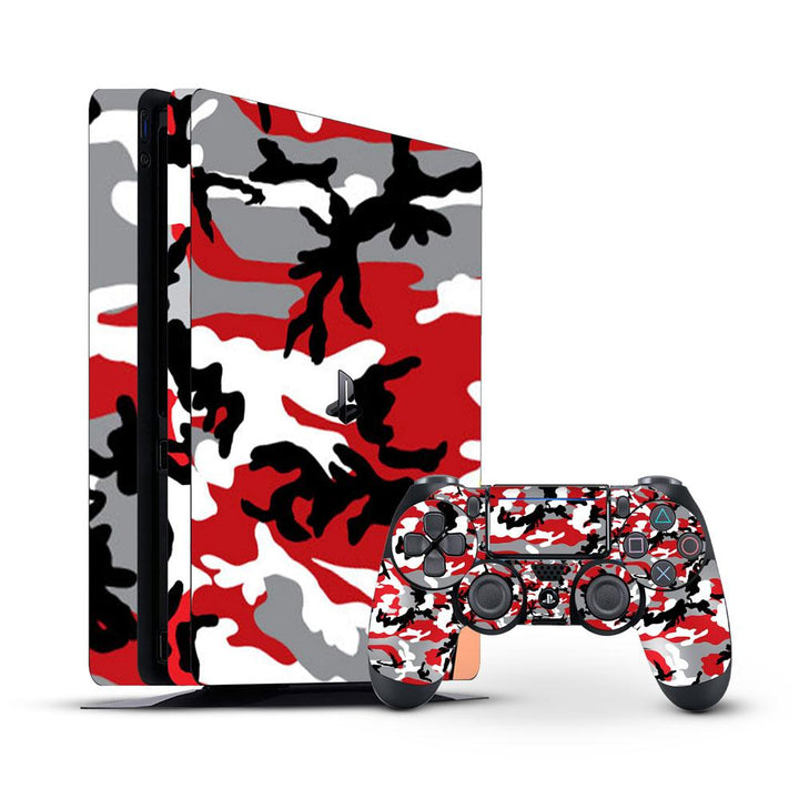 Red camo 01- Sony PS4 Pro Skin