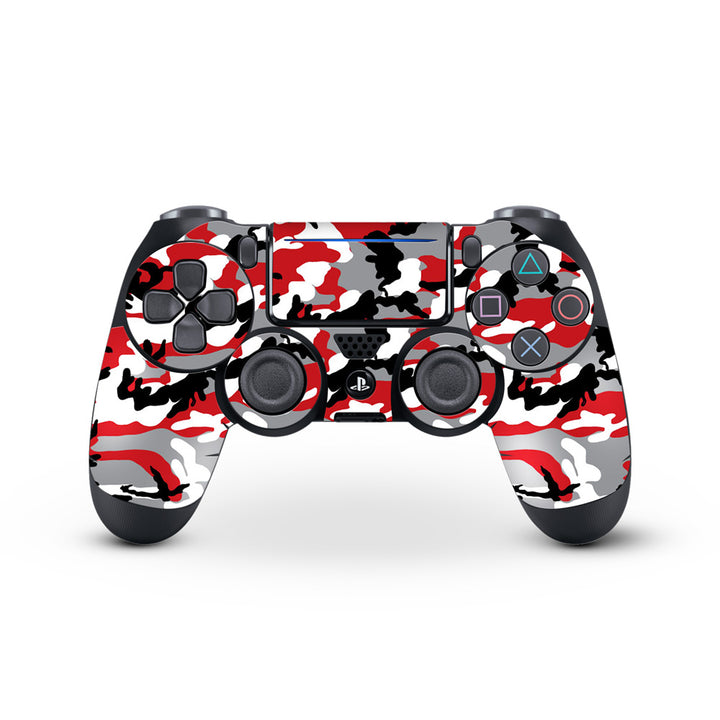 Red Camo 01 - skins for PS4 controller by Sleeky India 