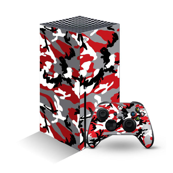 Red camo 01 - XBox Series X Console Skins