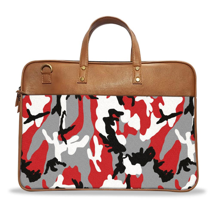 Red Pattern Camo - Premium Laptop Bag