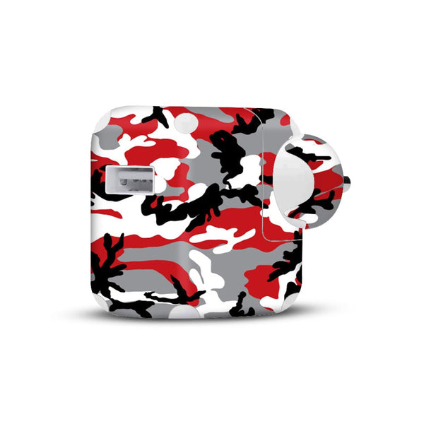 red camo skin for apple 10W charger 2019 by sleeky india 