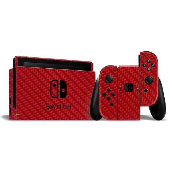 Red Carbon Fiber - Nintendo Switch Skins