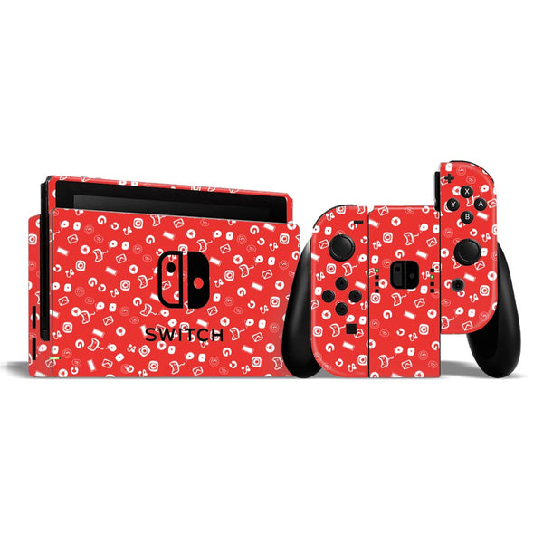 Red Icon Doodle - Nintendo Switch Skins