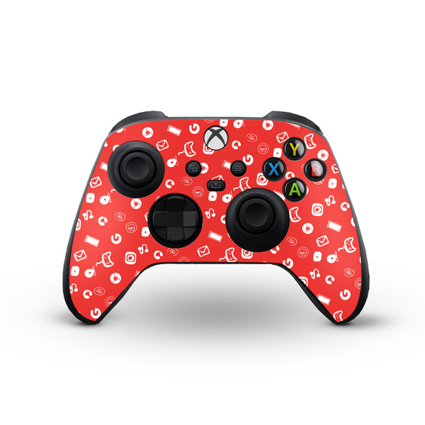 Red Doodle - Skins for X-Box Series Controller by Sleeky India