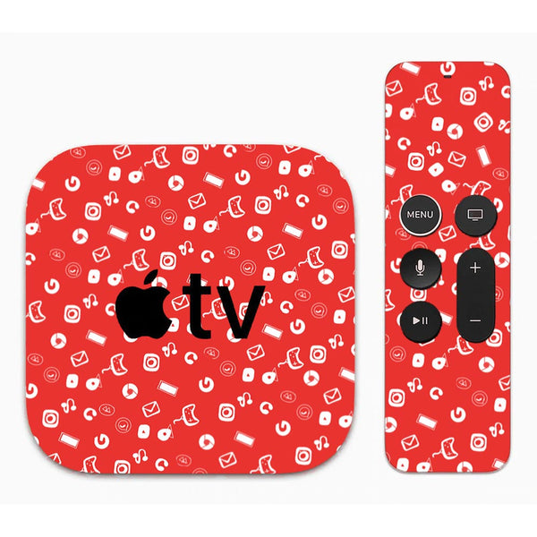 Red Icon Doodle - Apple TV Skin