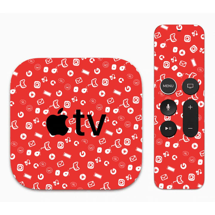 Red Icon Doodle - Apple TV Skin