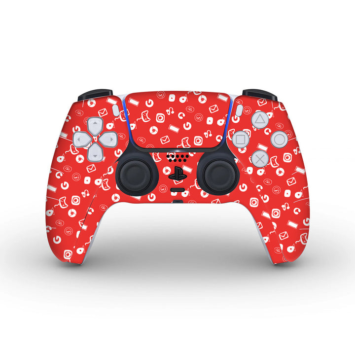 Red Doodle -  Skins for PS5 controller by Sleeky India