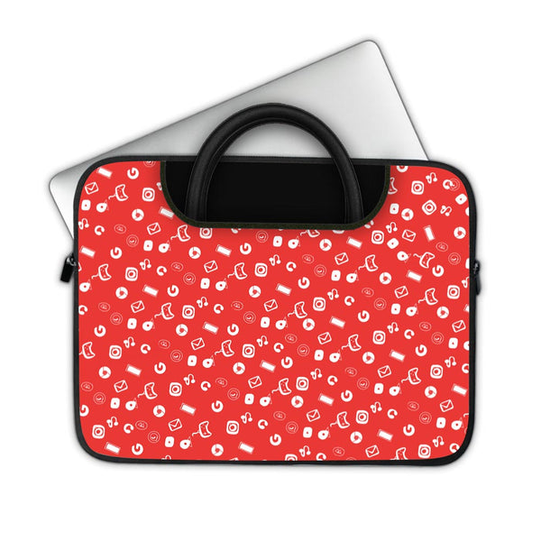 Red Icon Doddle - Pockets Laptop Sleeve