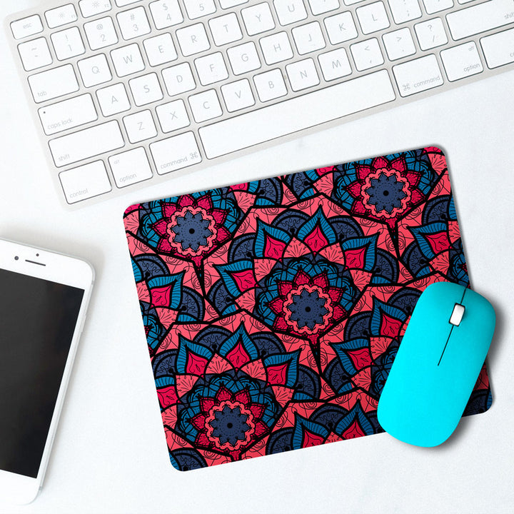 Red Floral Seamless Pattern - Mousepad