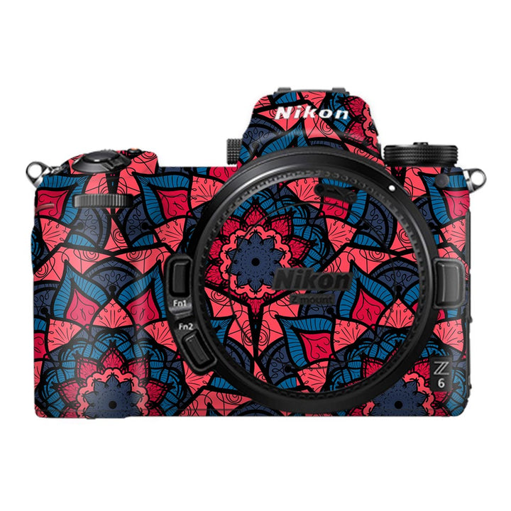 Red Floral Seamless Pattern - Nikon Camera Skins