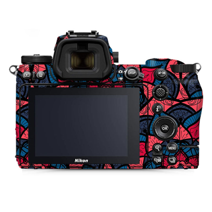 Red Floral Seamless Pattern - Nikon Camera Skins