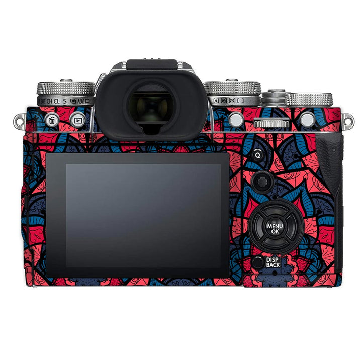 Red Floral Seamless Pattern - FujiFilm Camera Skin