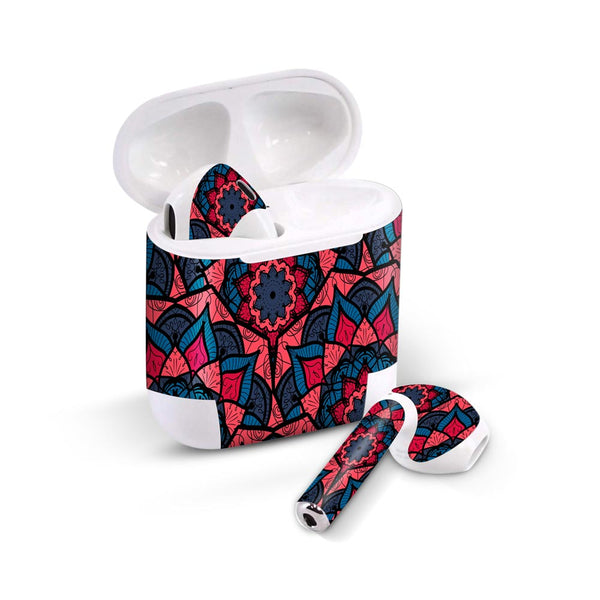 Red Floral Seamless Pattern - Airpods 1/2/3 Skin