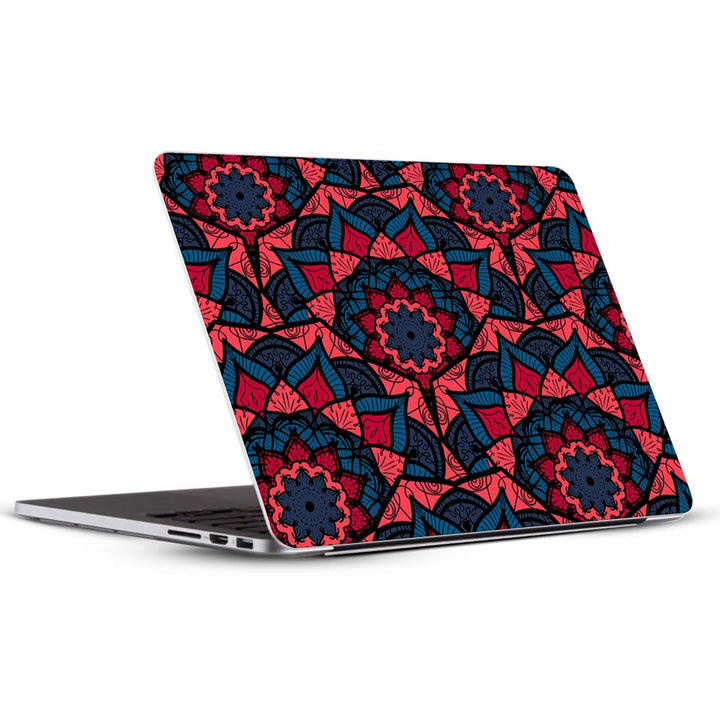 Red Floral Seamless Pattern - Laptop Skins