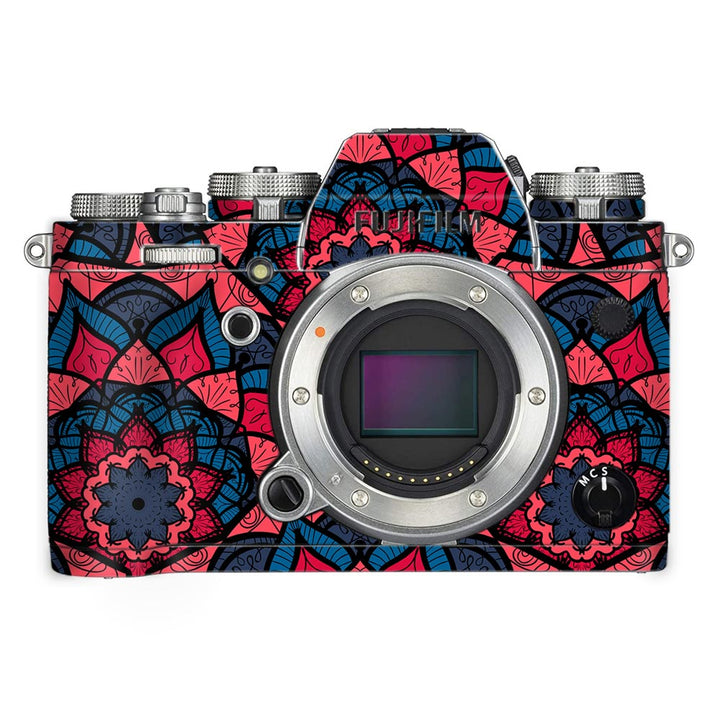 Red Floral Seamless Pattern - FujiFilm Camera Skin