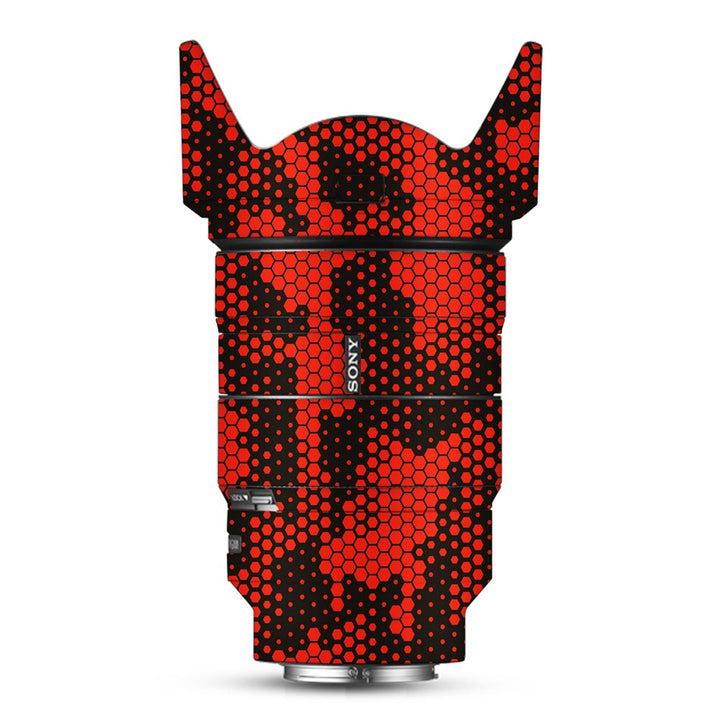 Red Hive Camo - Sony Lens Skin By Sleeky India