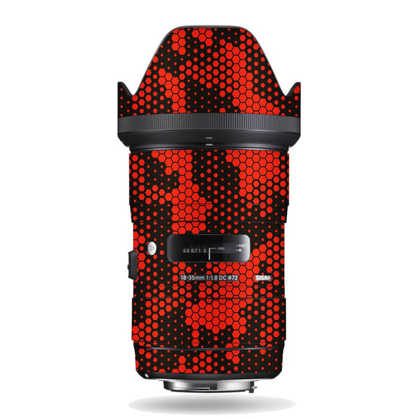 Red Hive Camo - Sigma Lens Skin By Sleeky India