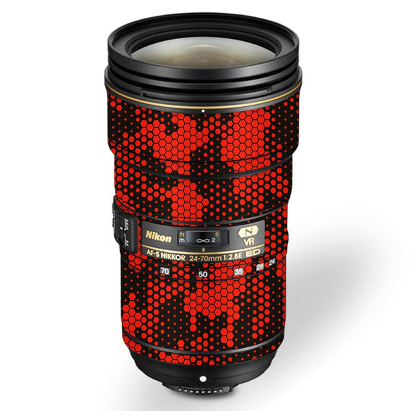 Red Hive Camo - Nikon Lens Skin By Sleeky India