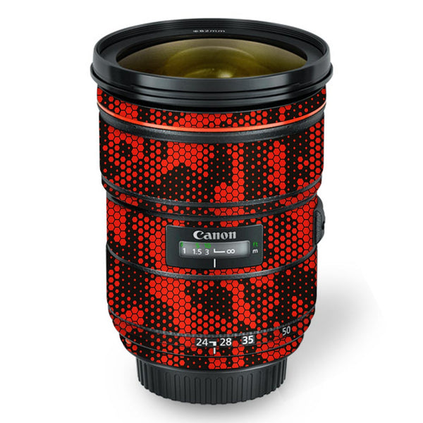 Red Hive Camo - Canon Lens Skin By Sleeky India