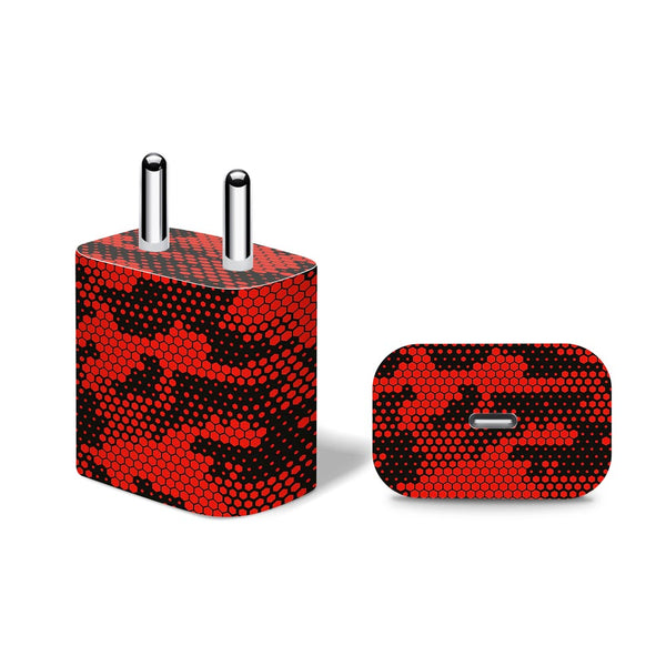 Red Hive Camo - Apple 20W Charger Skin
