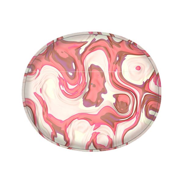 Red Liquid Marble - Oppo Enco buds2 Skins