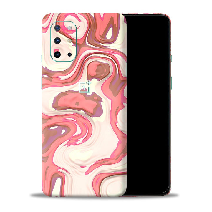 Red Liquid Marble - Mobile Skin