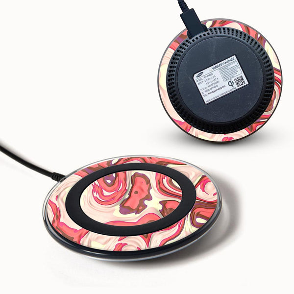 Red Liquid Marble - Samsung Wireless Charger 2015 Skins