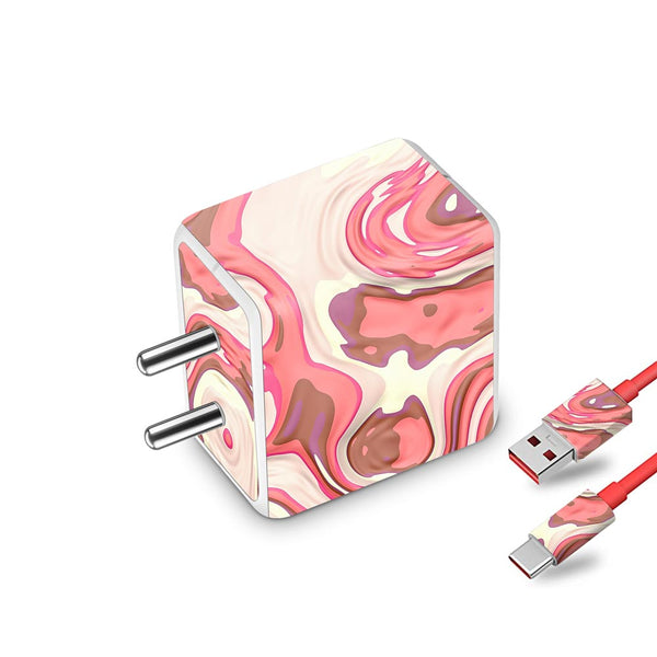Red Liquid Marble - Oneplus Dash Charger Skin