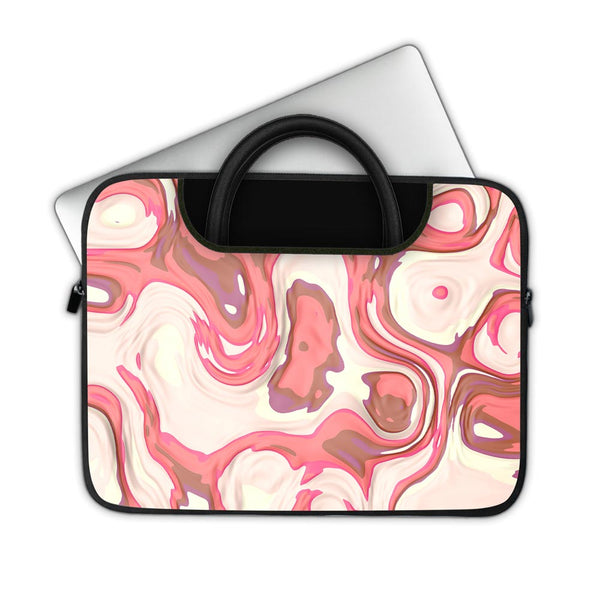 Red Liquid Marble - Pockets Laptop Sleeve