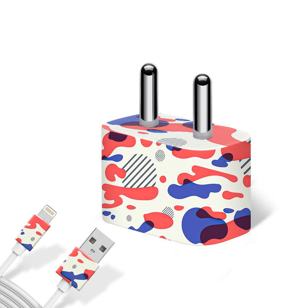 Red Modern Camo - Apple charger 5W Skin