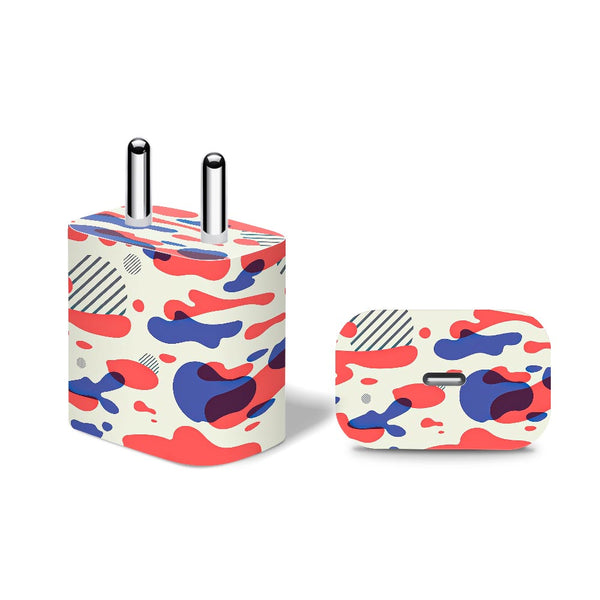 Red Modern Camo - Apple 20W Charger Skin