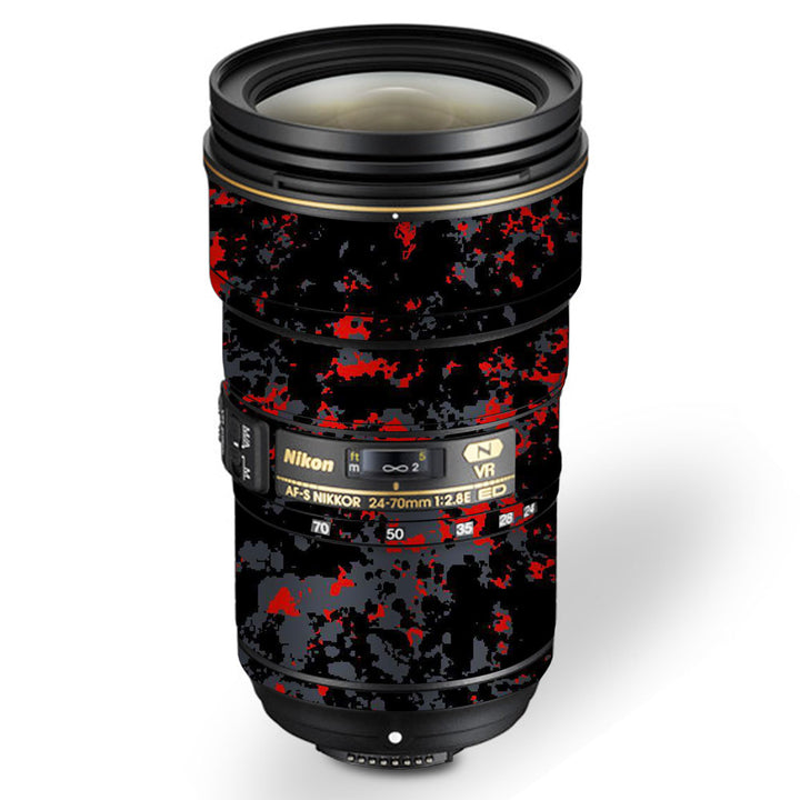 Red Pattern Camo - Nikon Lens Skin