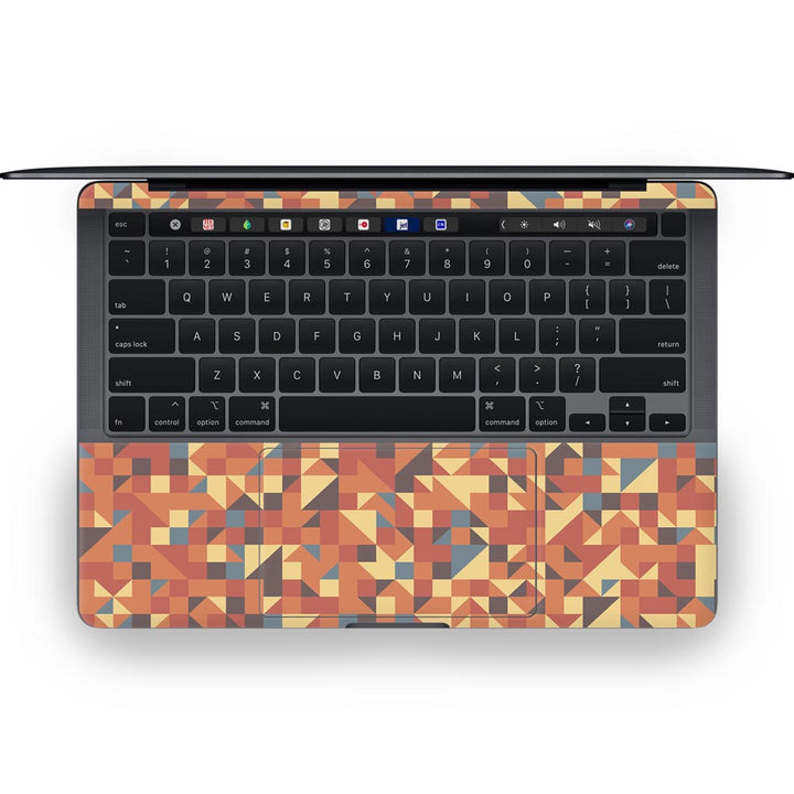 Red Triangled Background - MacBook Skins