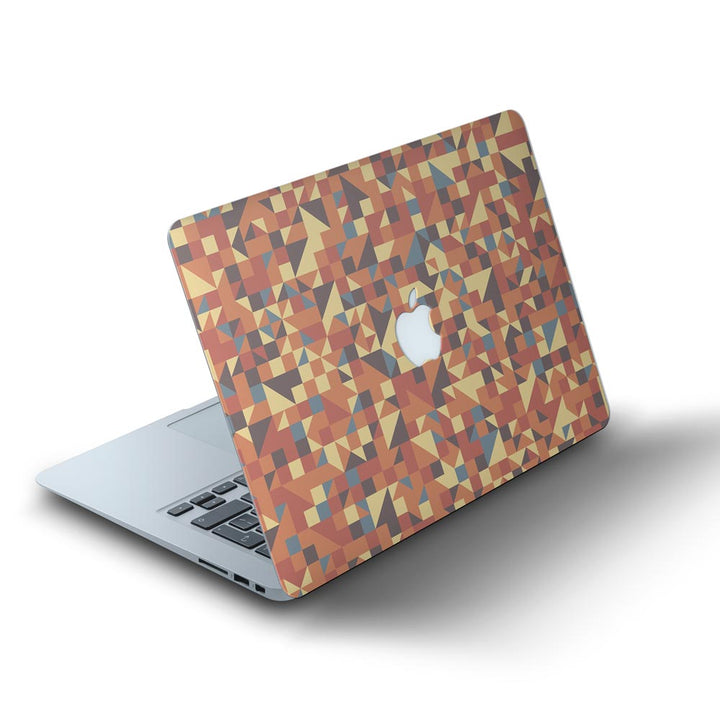 Red Triangled Background - MacBook Skins