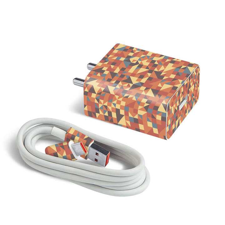 Red Triangled Background - MI 22.5W & 33W Charger Skin