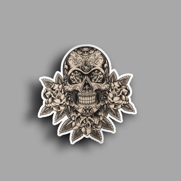 Rose Retro Skull - Sticker