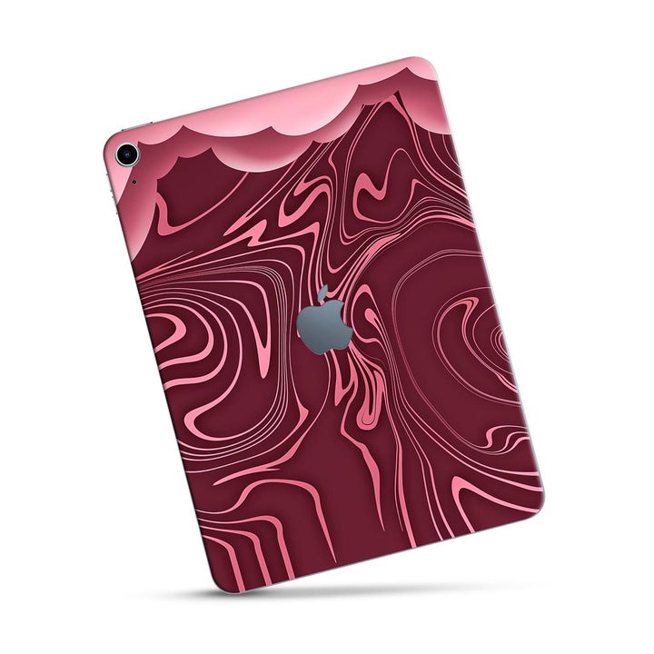 Salmon Pink Swirls - Apple Ipad Skin